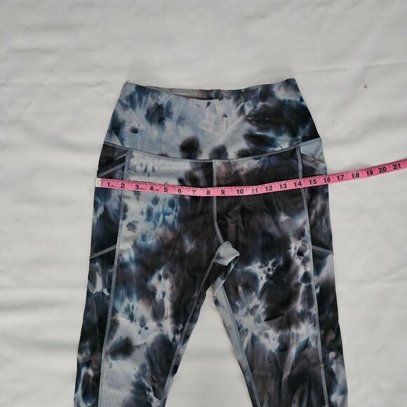 Aeropostale Sport Women's Black/White/Blue Tie Dye Print Leggings Size L/G - Picture 11 of 13
